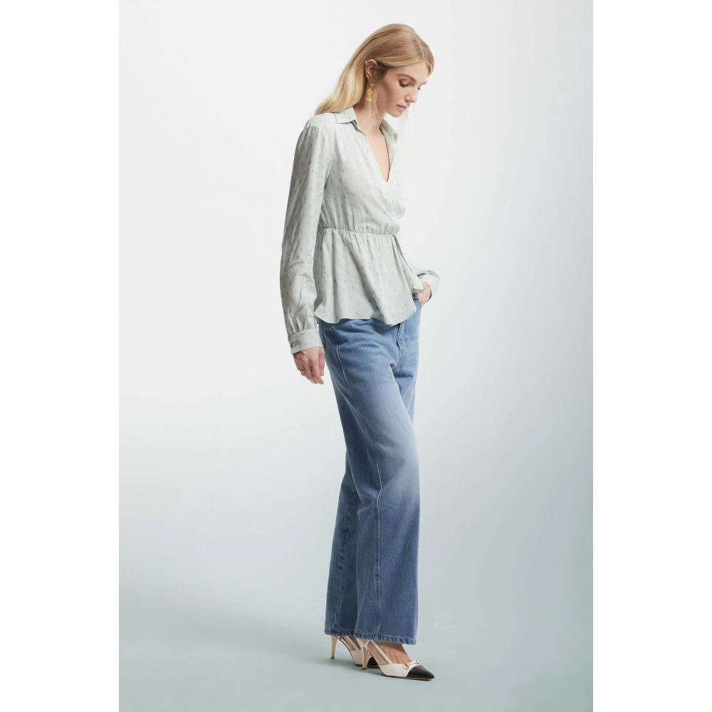 Kocca Blouse met overslag en gerimpelde taille Multicolor Dames