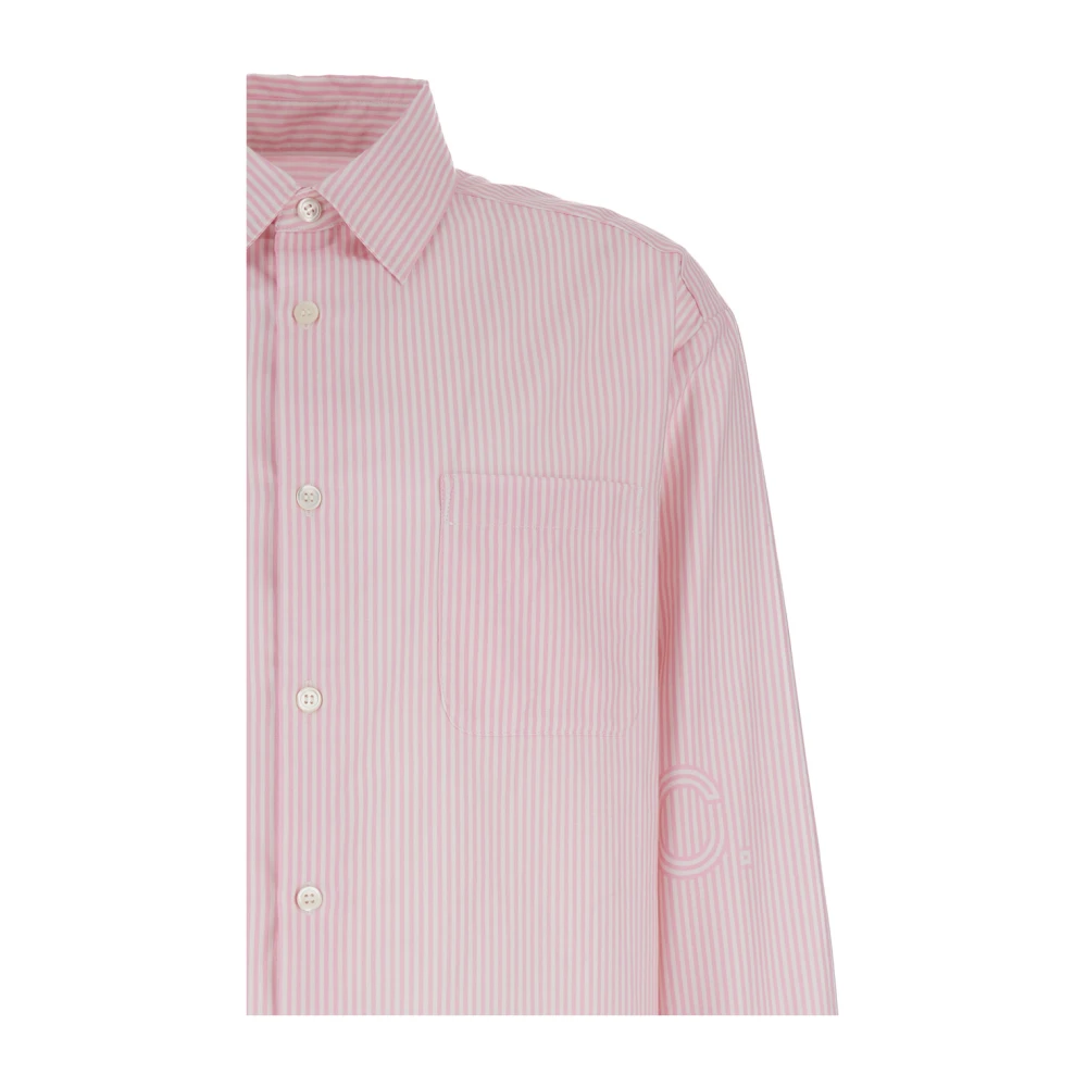 A.p.c. Roze Malo Streep Logo Shirt Pink Heren