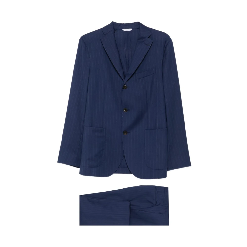 Boglioli Men's Blue Single Breasted Suit - Single Breasted Suits - M - Suits