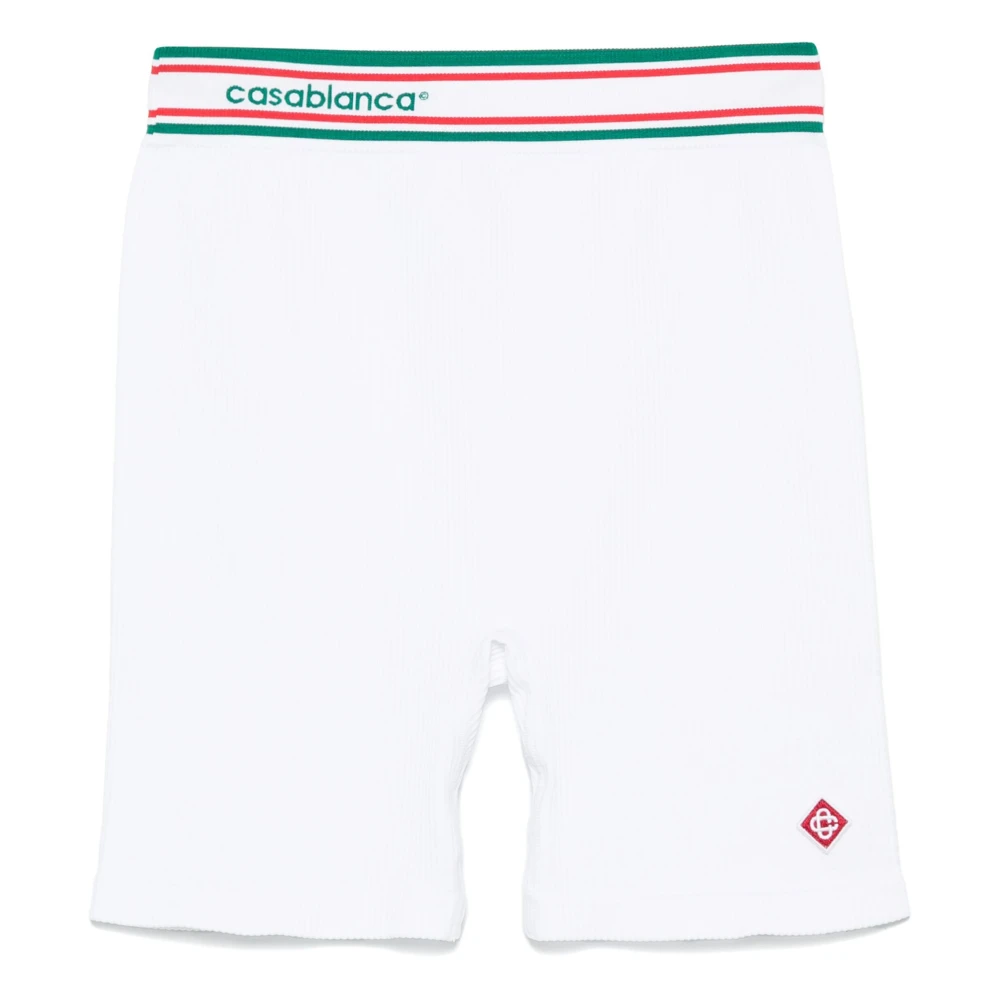 Casablanca Vita sömlösa slim fit shorts White, Dam