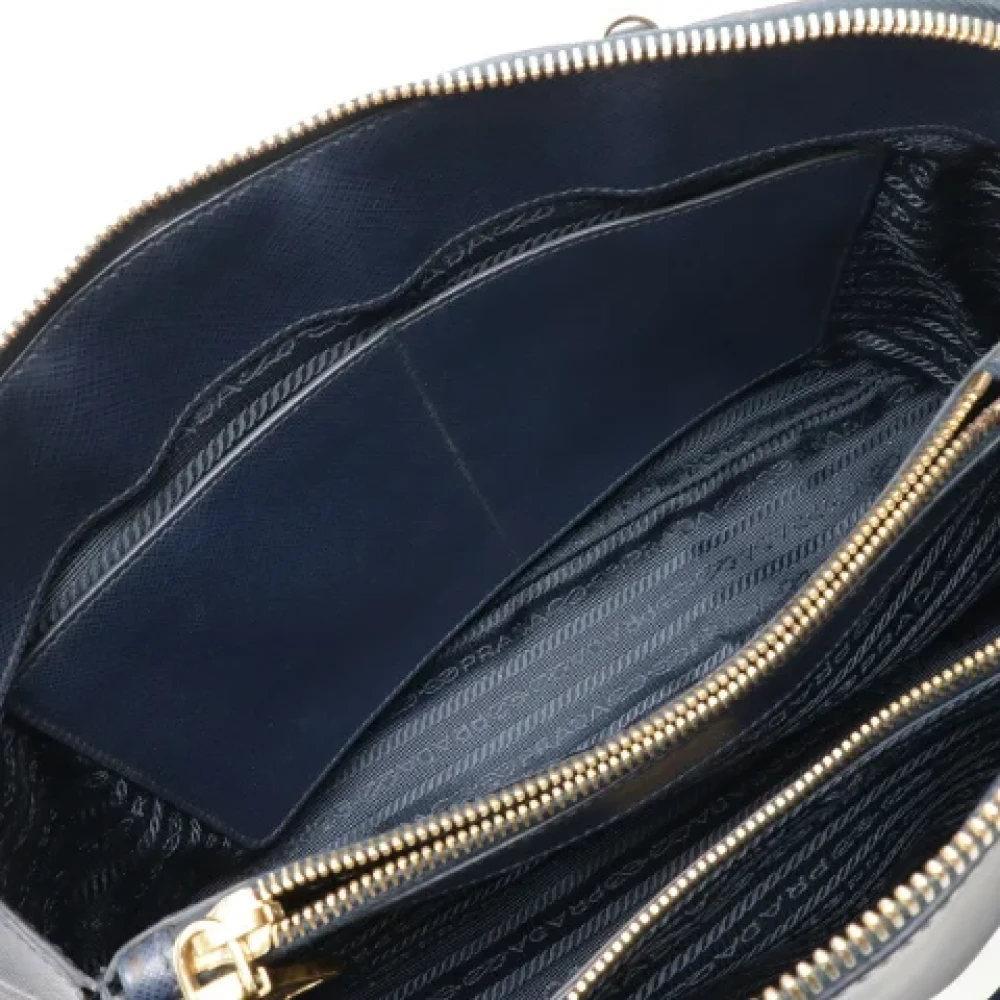 Prada Vintage Pre-owned Leather handbags Blue Dames