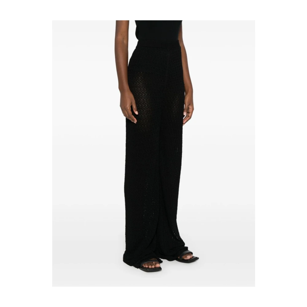 TotêMe Stijlvolle Gehaakte Broek Black Dames