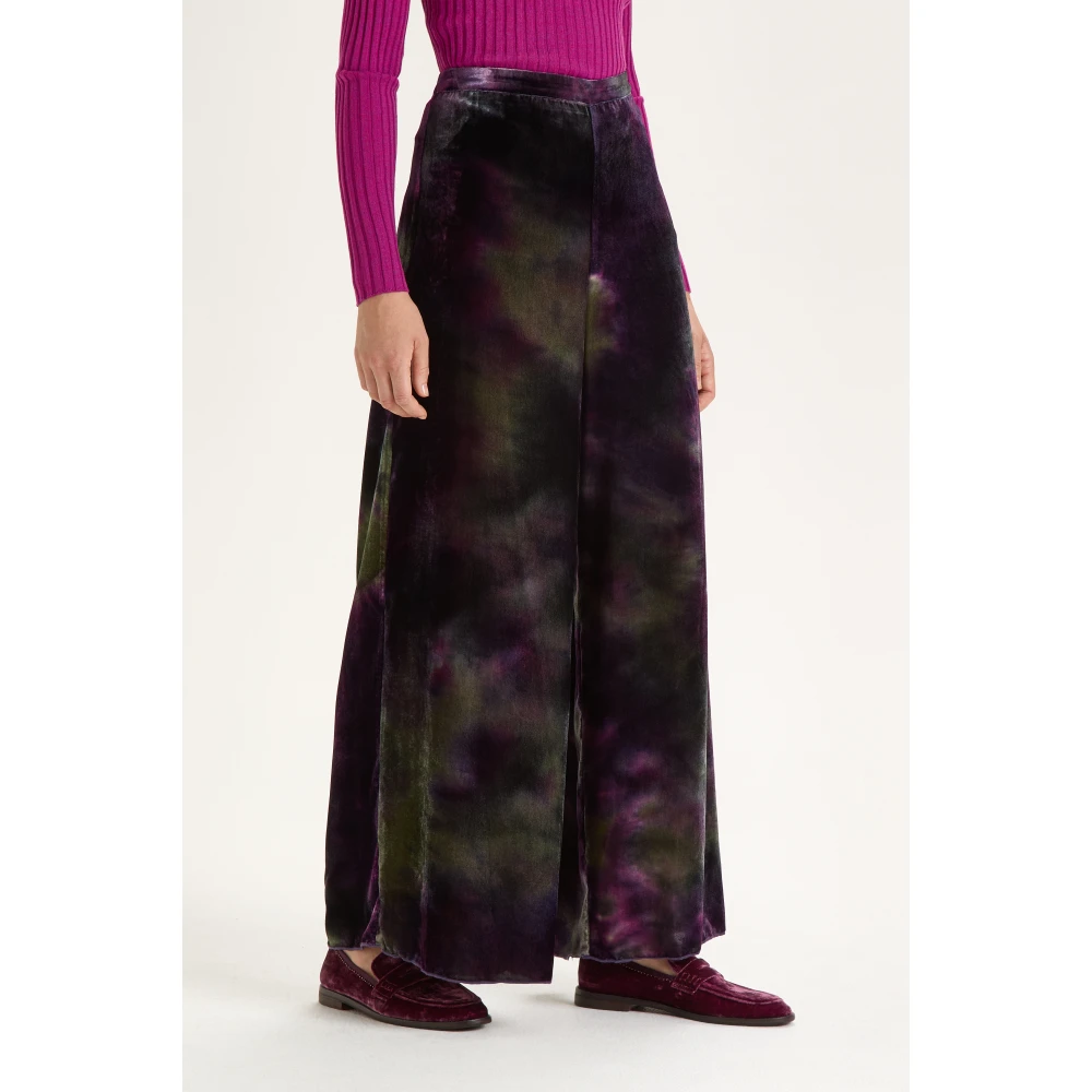 Maliparmi Velvet Tye & Dye Broek Multicolor Dames