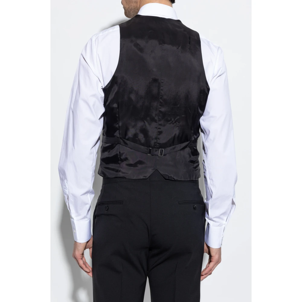 Emporio Armani Wollen vest Black Heren