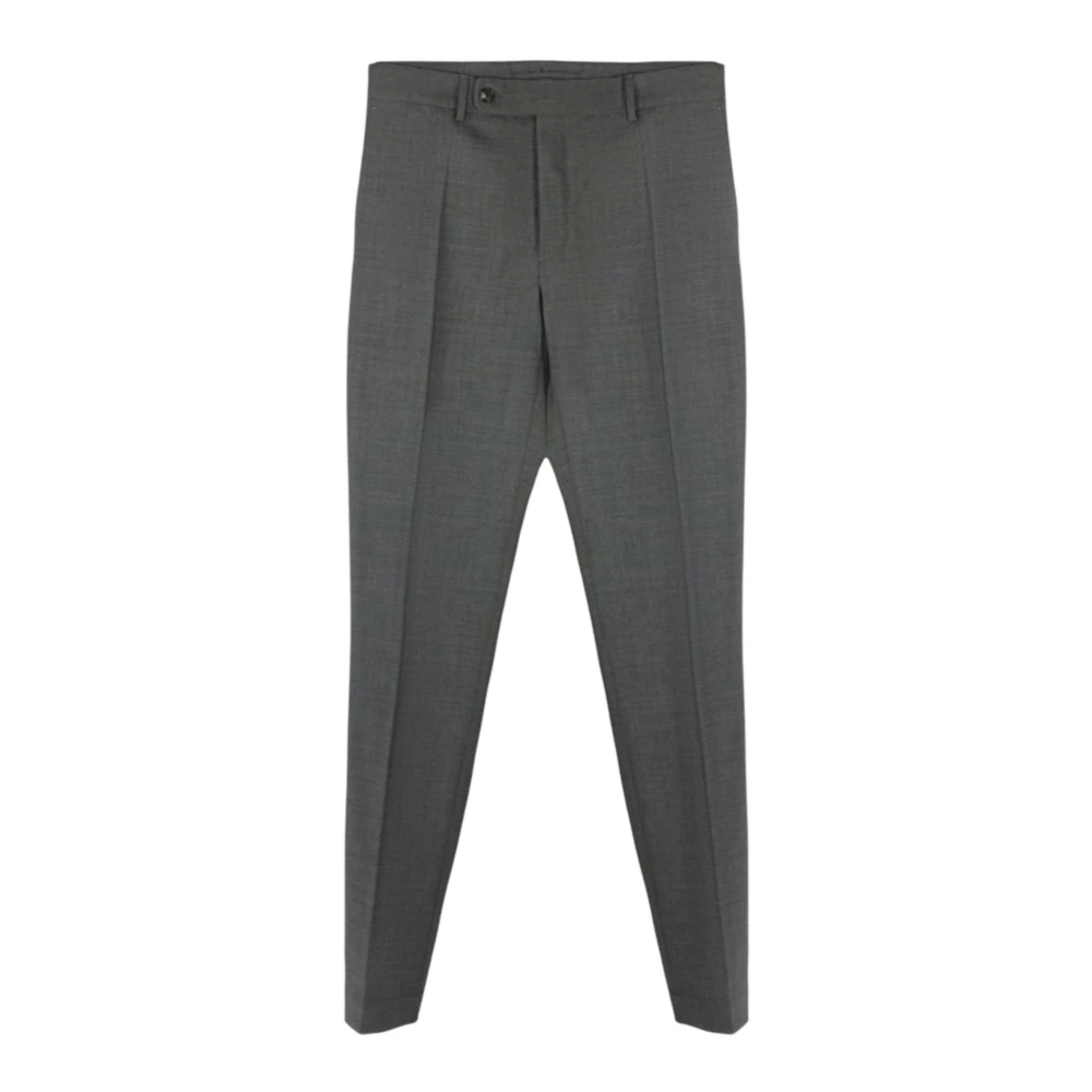 Incotex Men's Gray Suit Trousers, L, Tapered Trousers