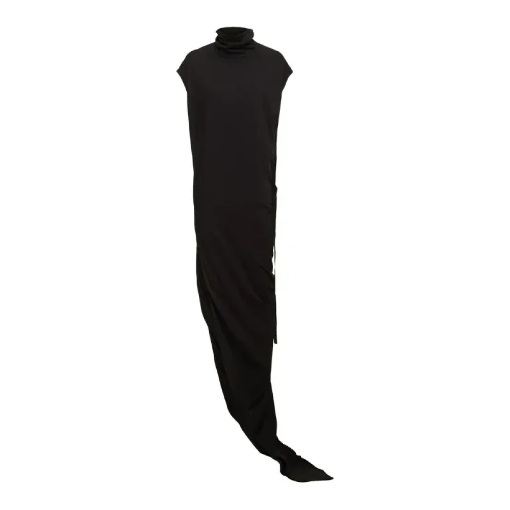 Rick Owens Edfu Jurk met Vierkante Schouders Black Dames