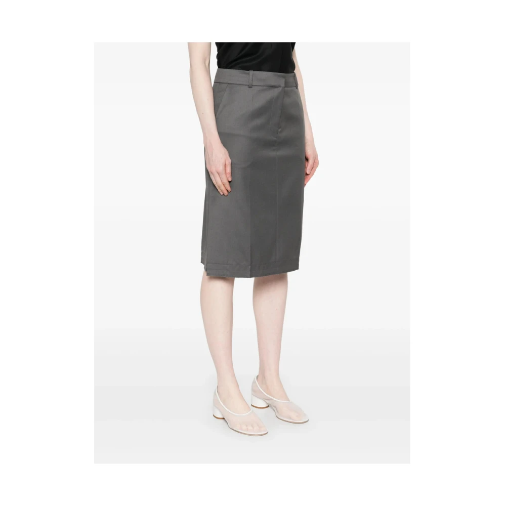 LOW Classic Antracietgrijze Rok met Zakken Gray Dames