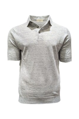 polo-en-lin-argente-gris