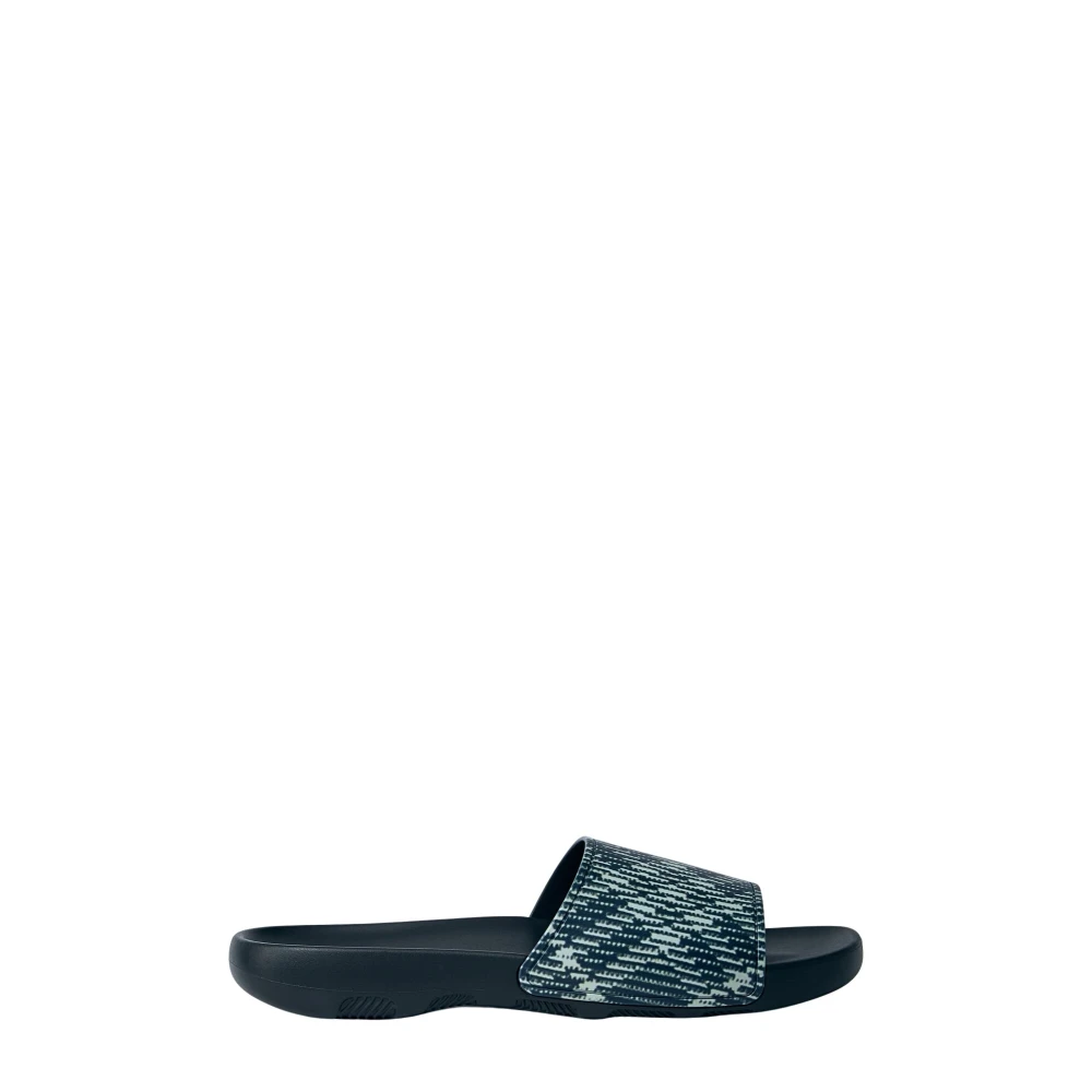 Burberry Men's Black Check Motif Slides