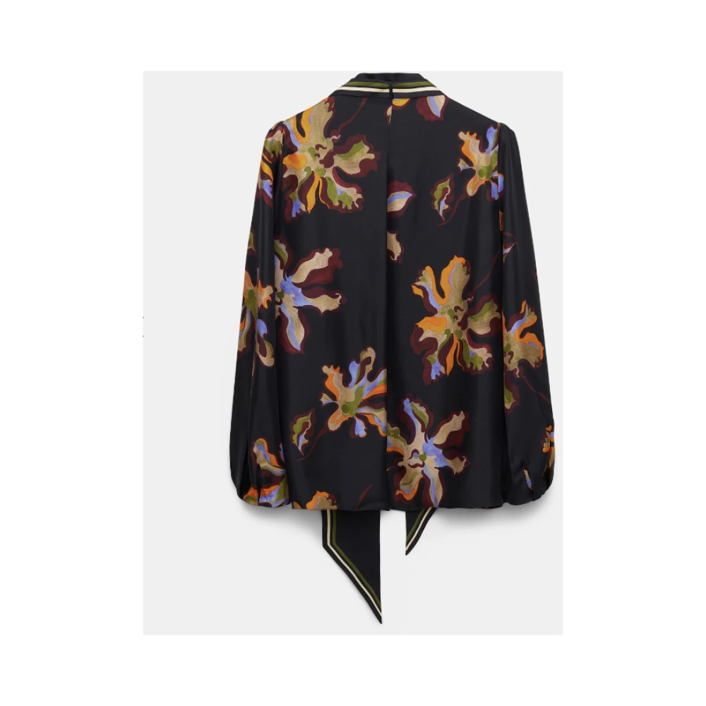 dorothee schumacher Bloemige verleidelijke blouse met asymmetrische kraag Multicolor Dames
