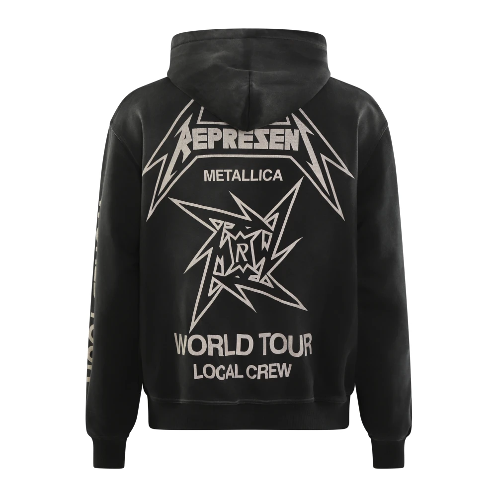 Represent Metallic Zip-through Sweatshirt Black Heren