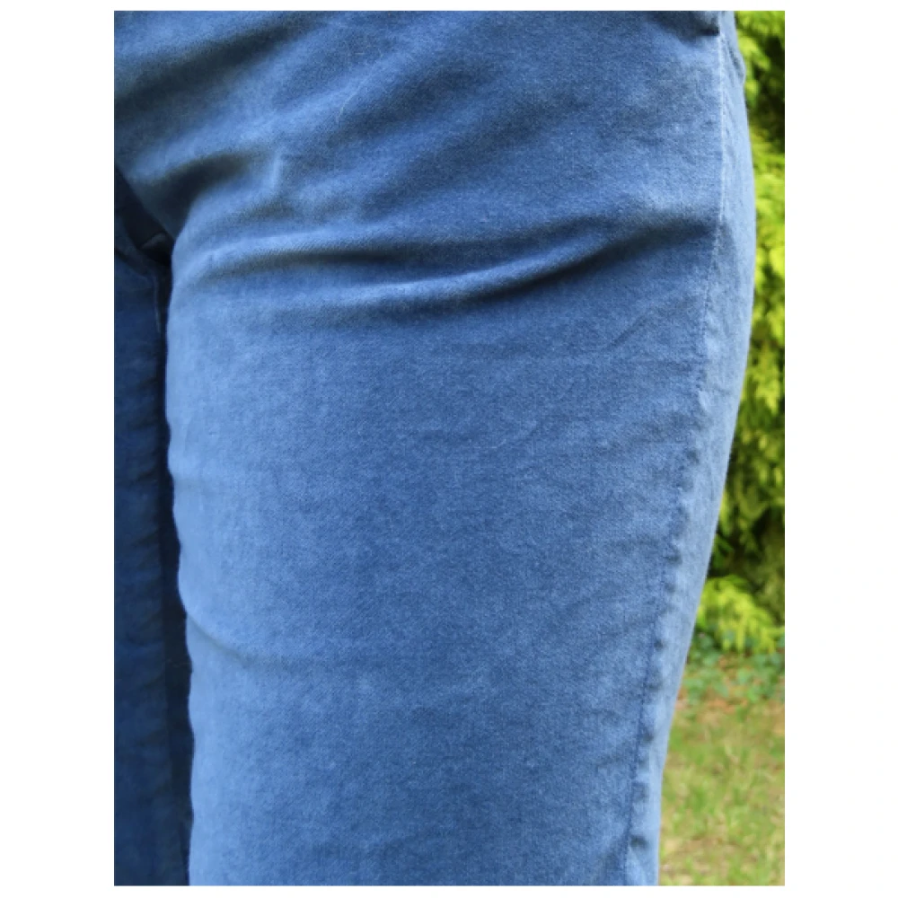 Mason's Slimme New York Fluwelen Broek Blue Dames