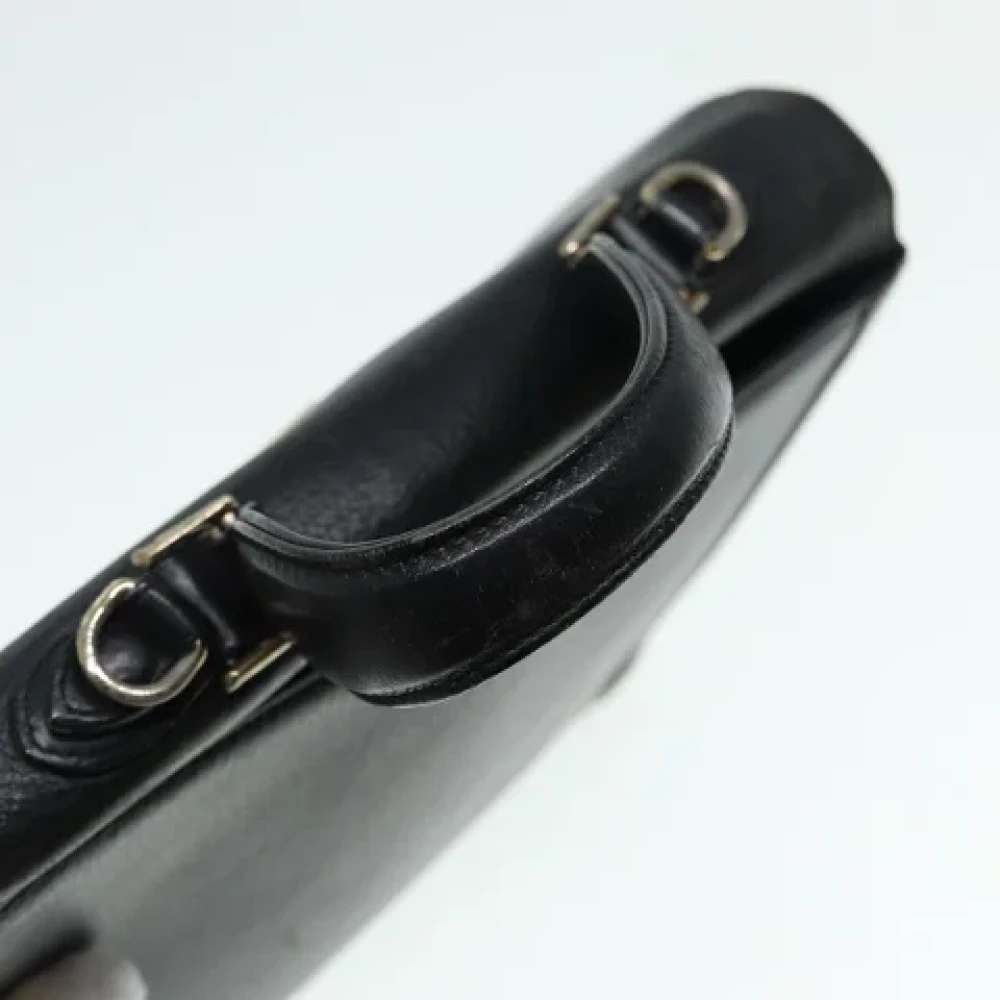 Burberry Vintage Pre-owned Leather handbags Black Dames