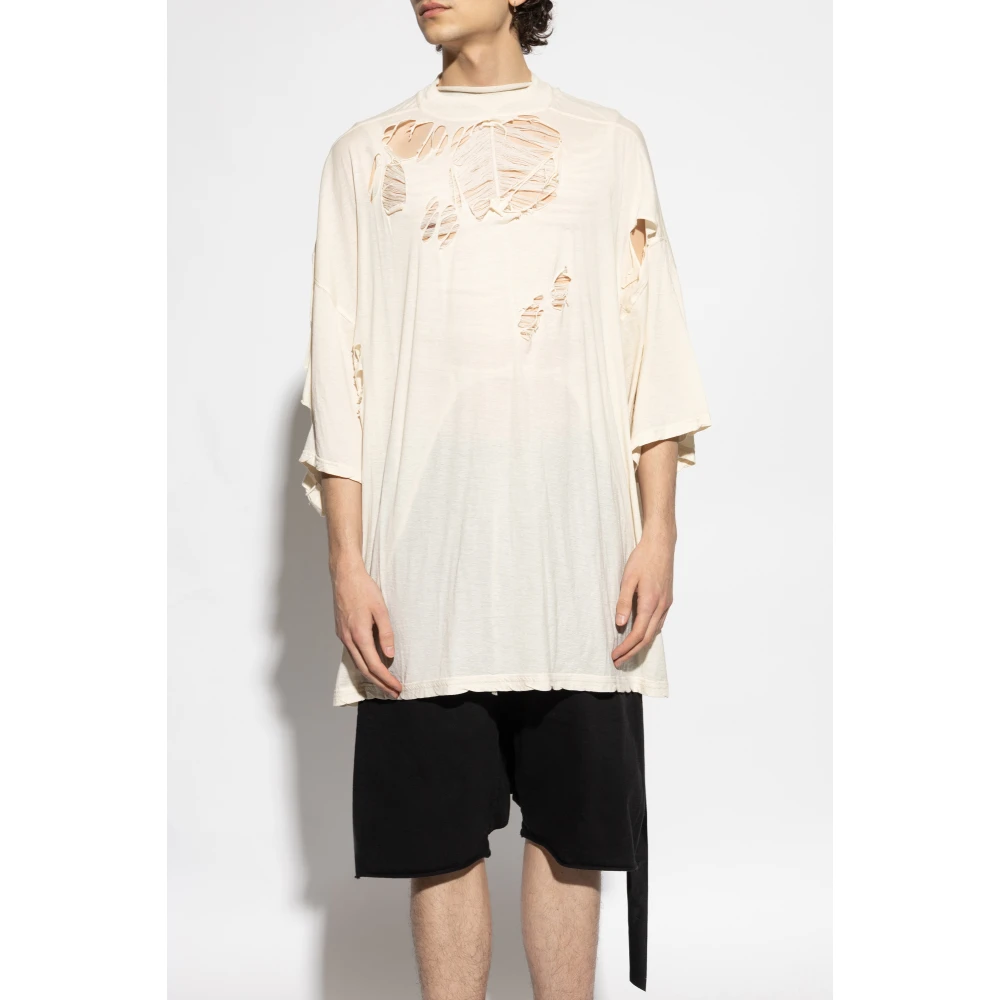 Rick Owens Oversized T-shirt Beige Heren