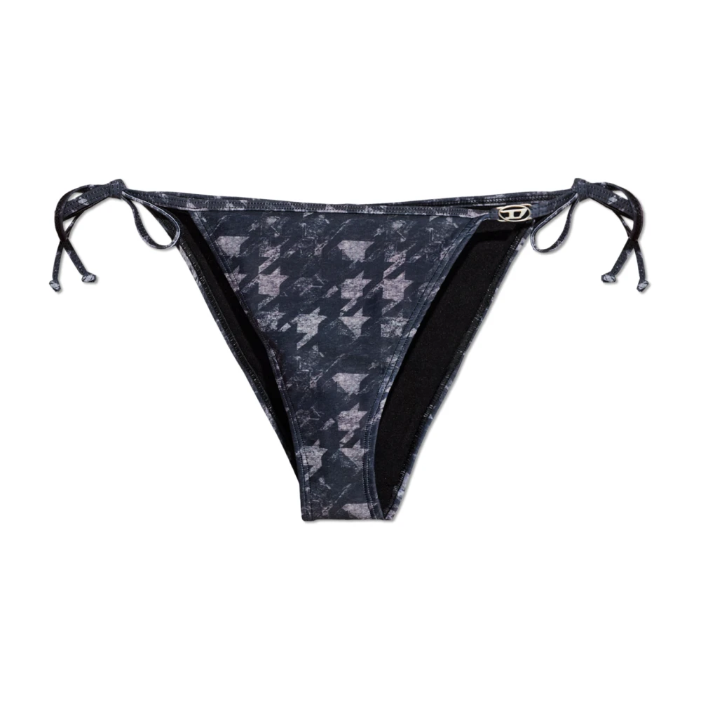 Diesel Kvinno Grå Badkläder Dam, M, Denim, Brigittes-Dnm Bikini Bottom