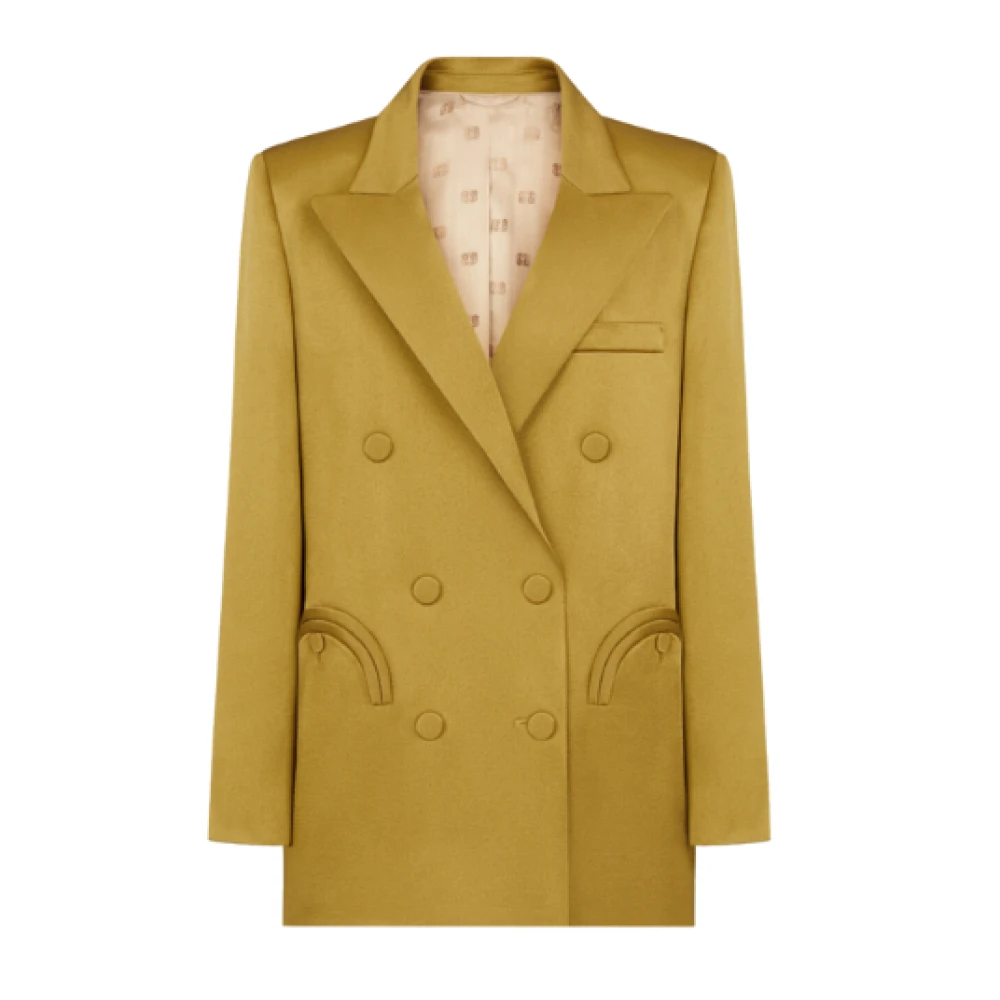 Blazé Milano Olijfgroene Novalis Blazer Yellow Dames