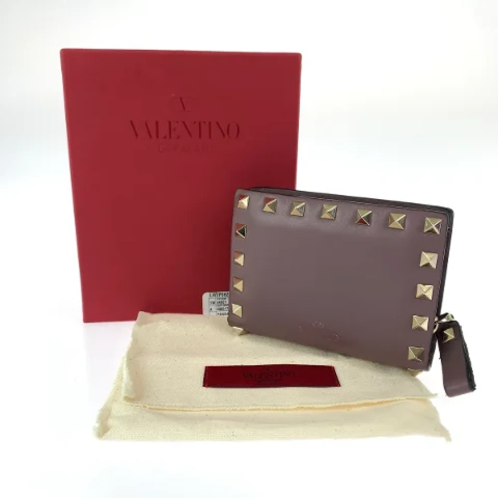 Valentino Vintage Pre-owned Leather wallets Purple Dames
