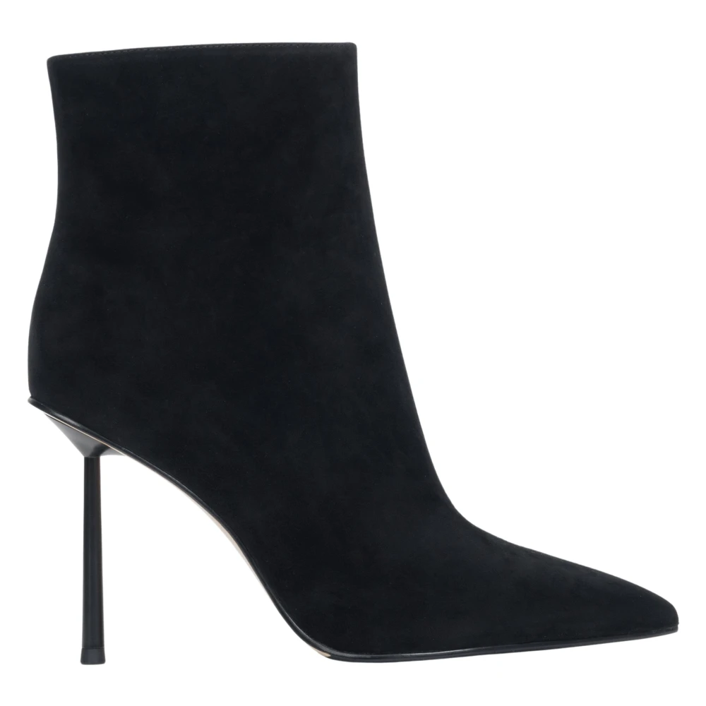 Estro Vrouw Zwart Schoenen Dames, 40 Eu, Leer, Enkellaarsjes Met Hoge Hak