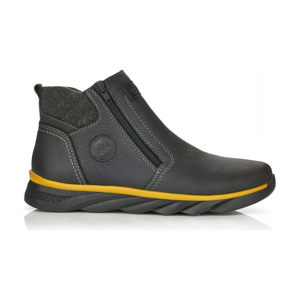 Rieker Black Ankle Boots, Male, 9 Uk, Casual Closed Booties