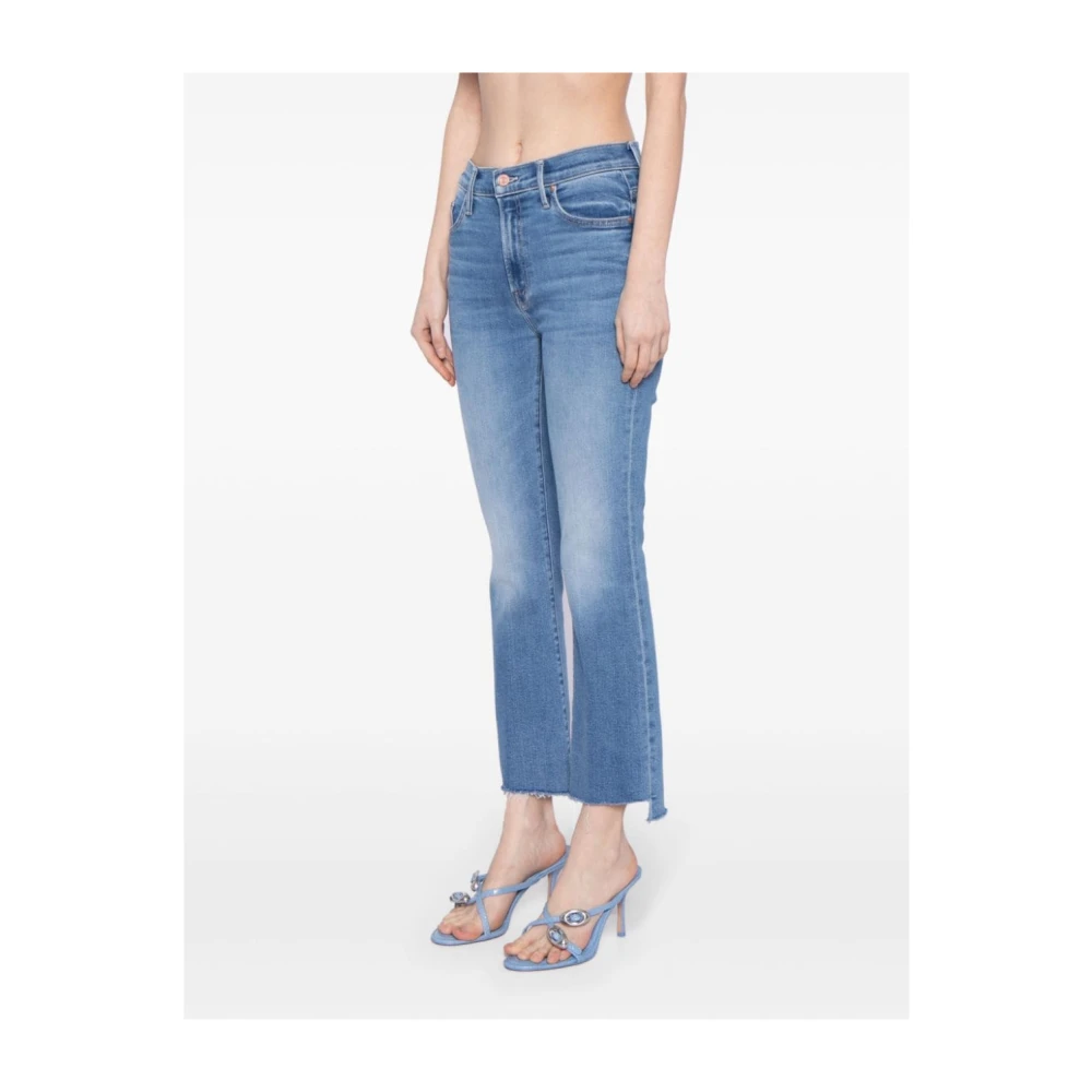 Mother Hoge Taille Bootcut Fray Jeans Blue Dames