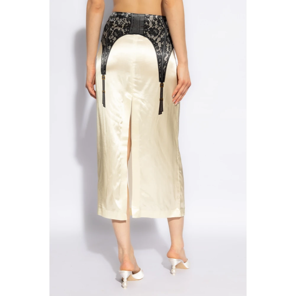 Moschino Satijnen rok Beige Dames