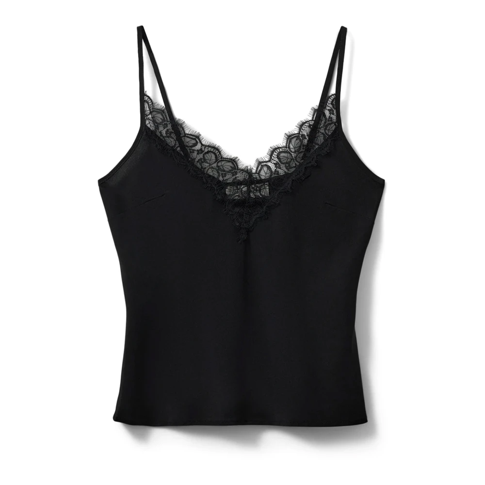 Sofie Schnoor Black Sleeveless Tops, Female, Xl, Strap Top 1000 - Snos670