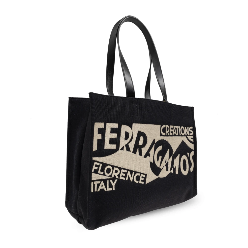 Salvatore Ferragamo Sing M shopper tas Black Dames