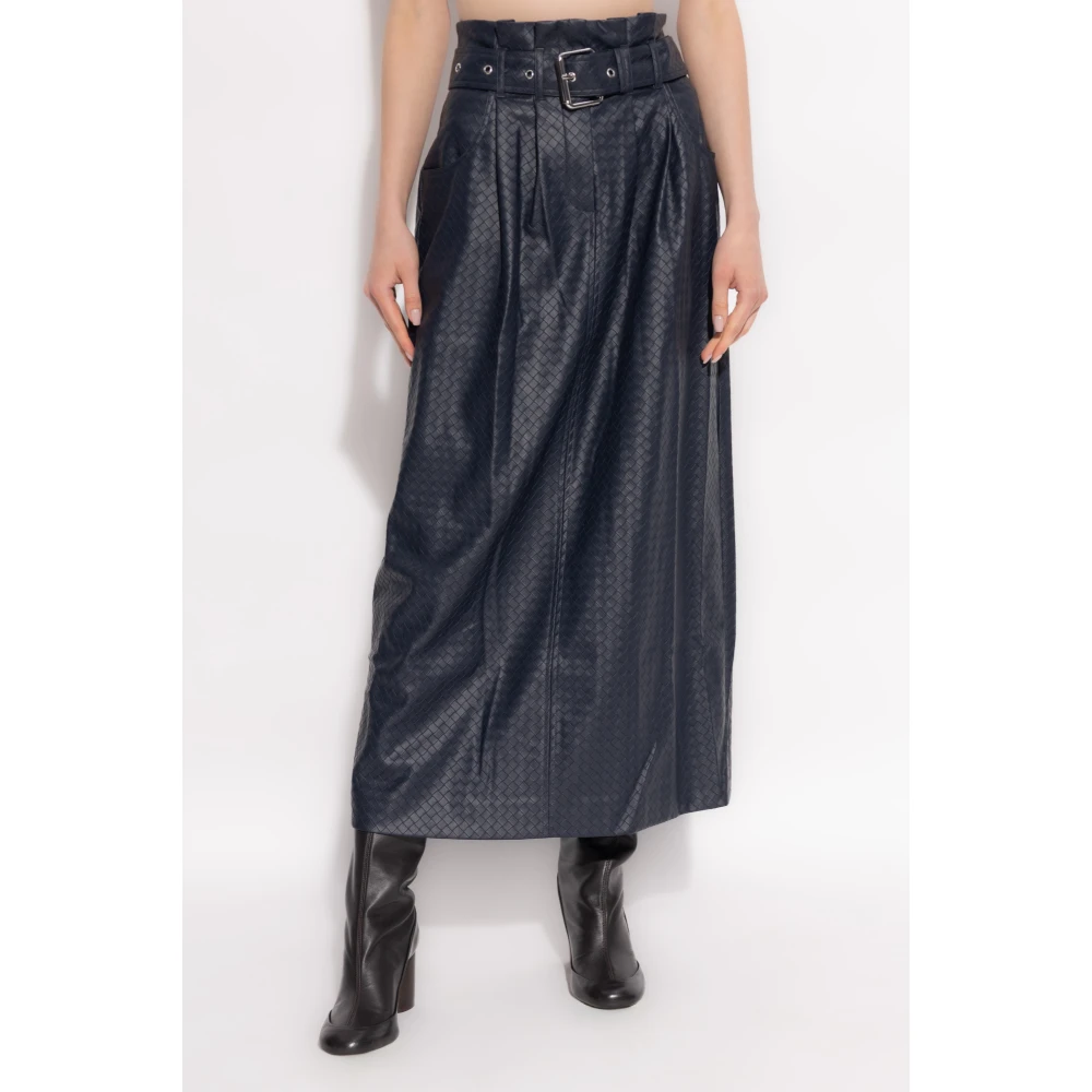 Rotate Birger Christensen Rok gemaakt van veganistisch leer Blue Dames