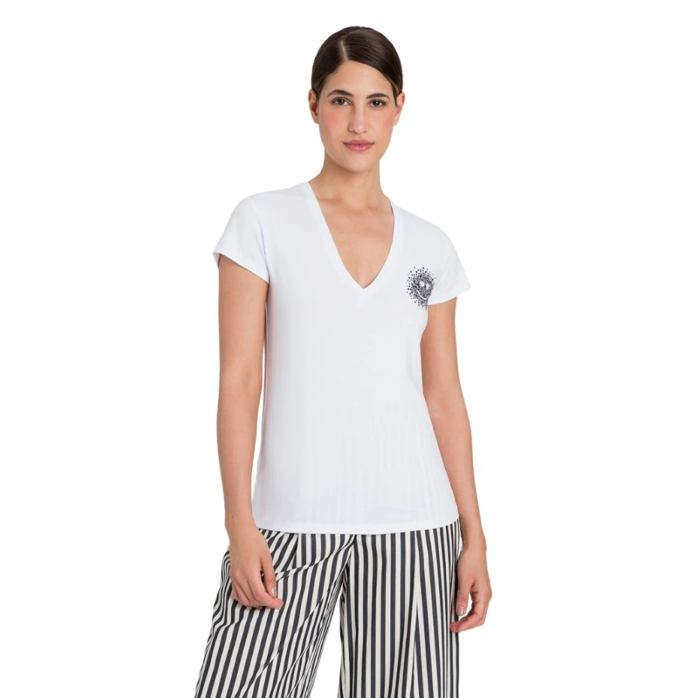 Twinset Smiley Print Twin-set T-shirts en Polos White Dames