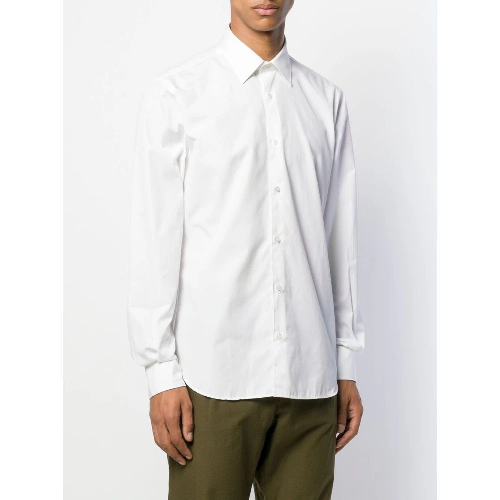 Aspesi Witte Slim-Fit Katoenen Overhemd White Heren