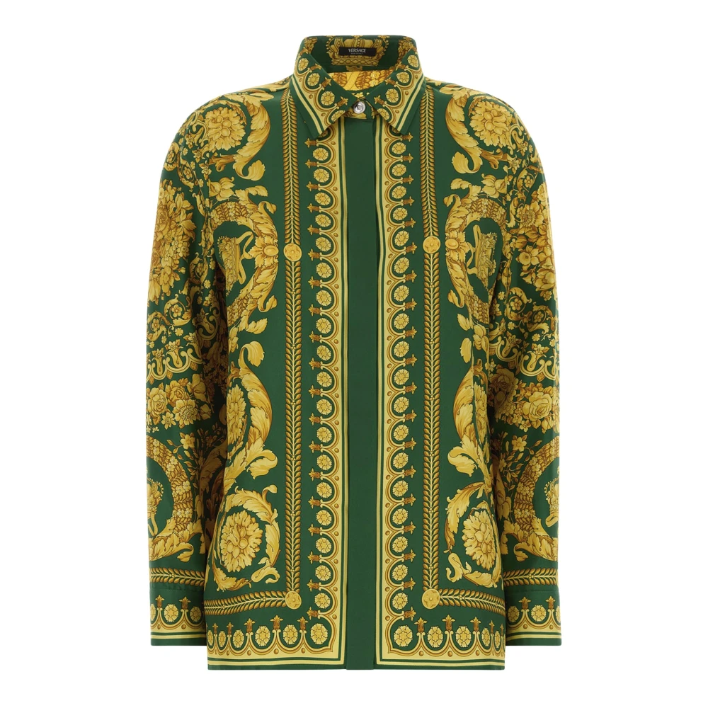 Versace Mujer Verde - Camisa De Seda - Blouses & Shirts - S