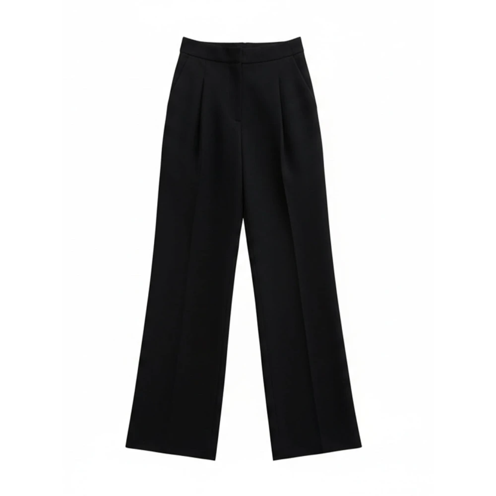 Carven Women's Black Deconstructed Trousers - Wide Trousers - M - Trousers