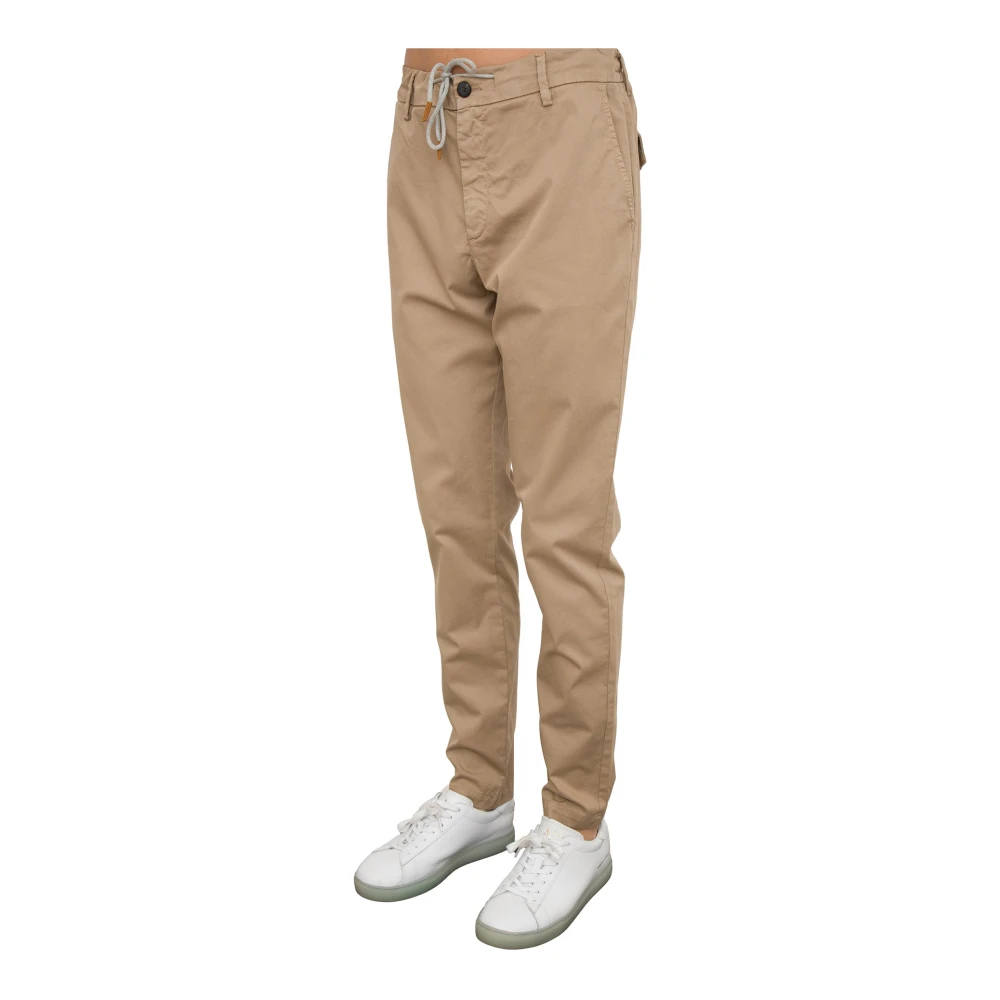 Eleventy Kameel Jogger Broek Brown Heren