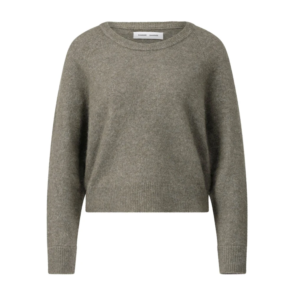 Samsøe Wolmix Gebreide Trui Gray Dames