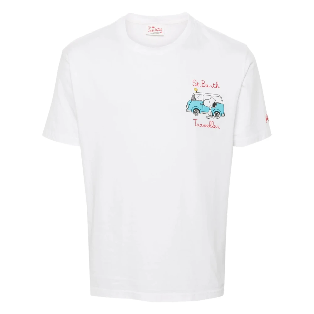 MC2 Saint Barth Snoopy Van Emb Cotton Classic T-Shirt White Heren