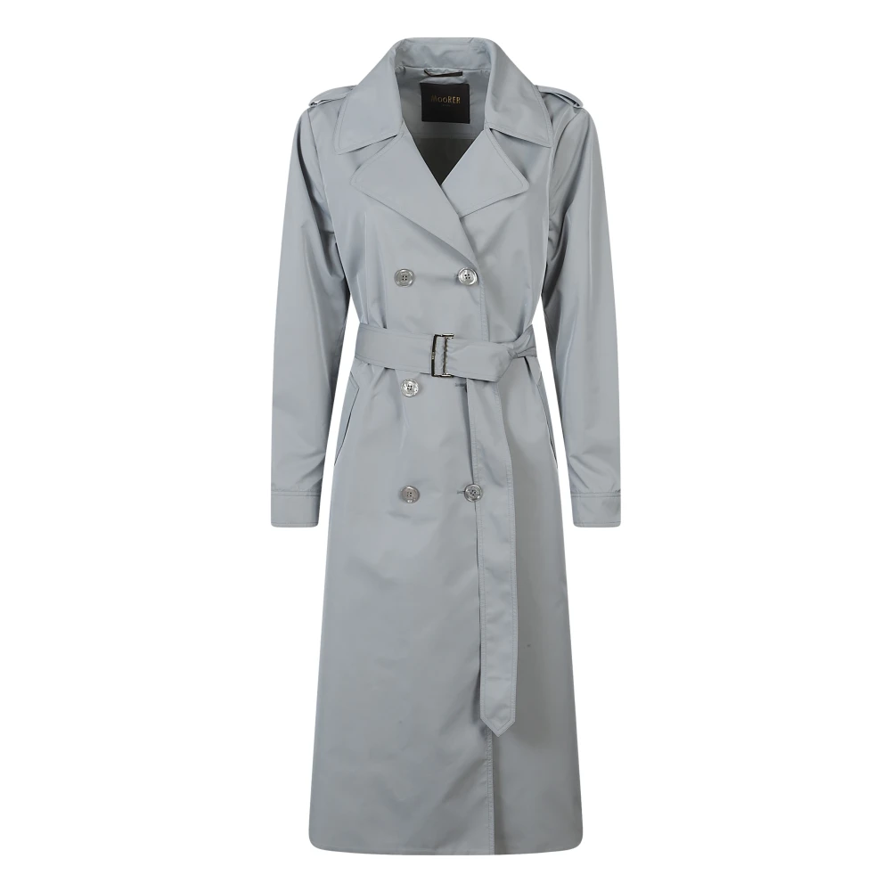 Moorer Women's Gray Trench Coats, Xs, Cleopatra Trench