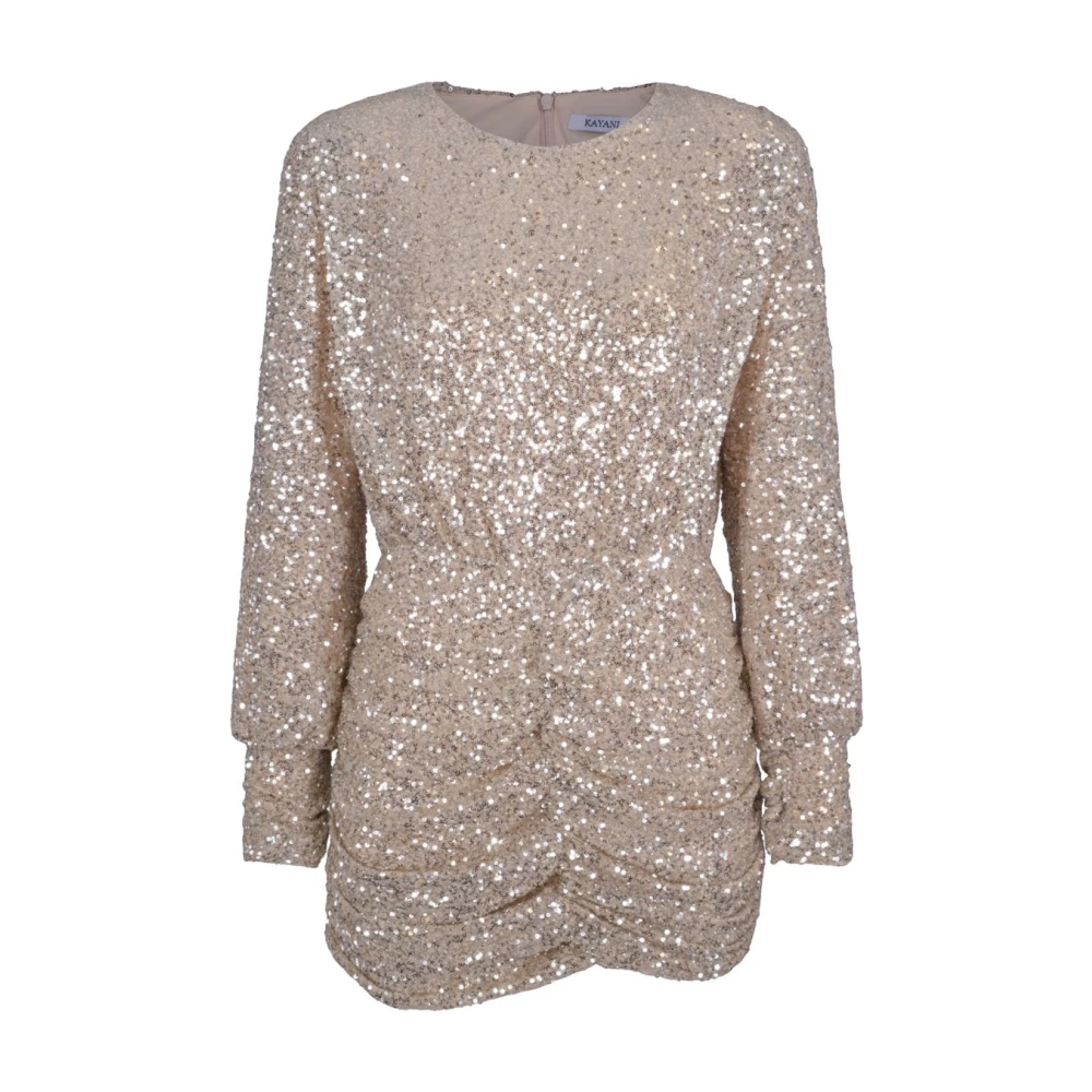 Serina Sequin Mini Gown Dress -Golden Sparkle