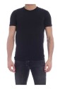 t-shirt-noir-avec-logo-patch-col-rond-en-coton