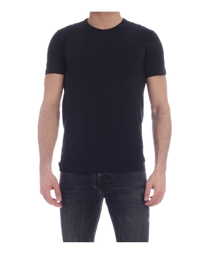 t-shirt-noir-avec-logo-patch-col-rond-en-coton