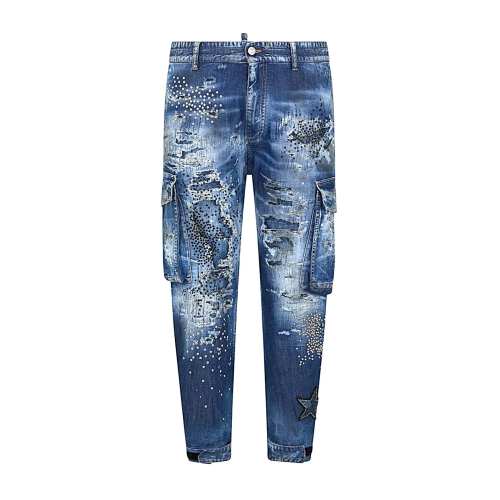 Dsquared2 Slim Fit Denim Jeans Blue Heren