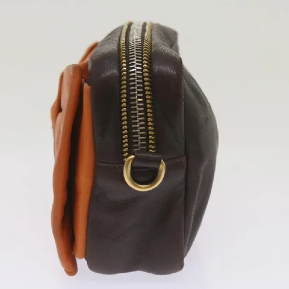 Prada Vintage Pre-owned Leather prada-bags Orange Dames