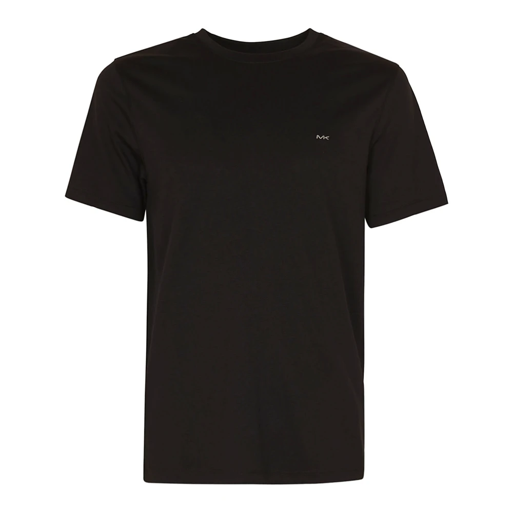 Michael Kors Zwarte Katoenen Jersey T-Shirt met Iconisch Logo Black Heren