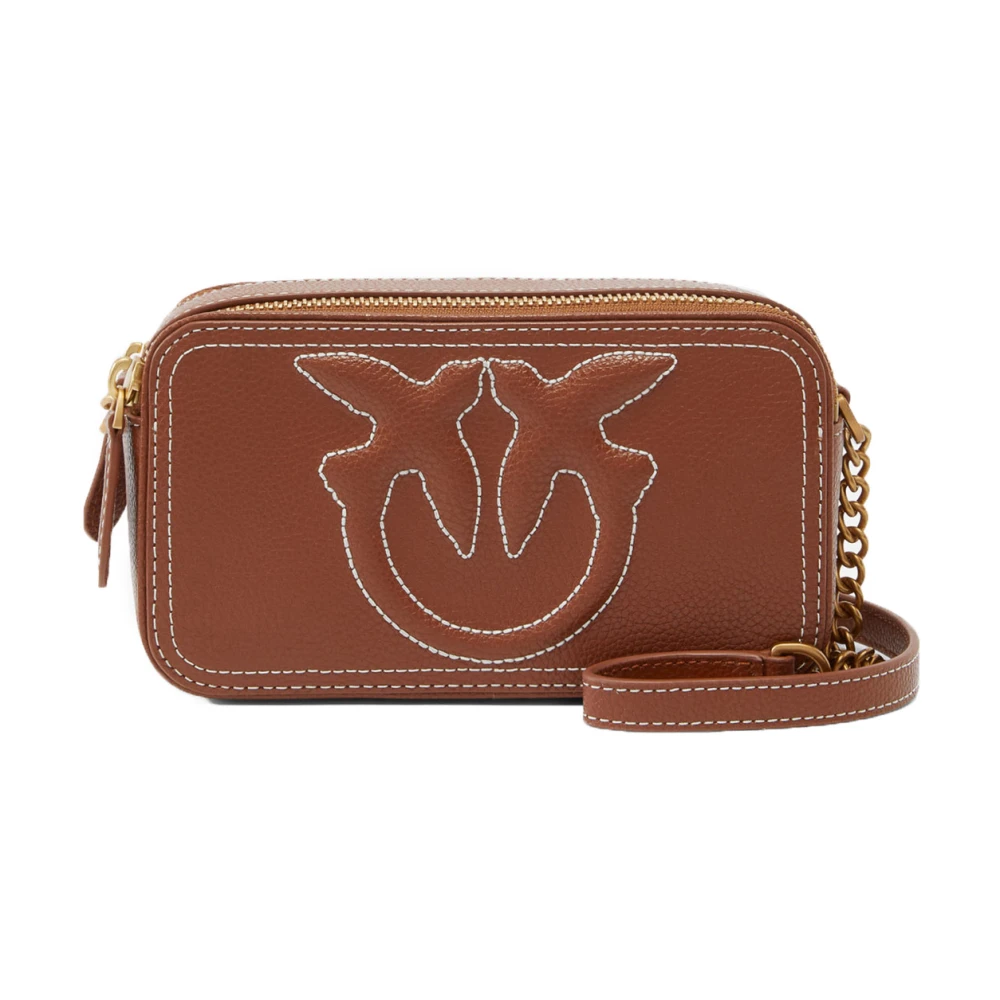 pinko Love Birds Cameratas Schoudertas Brown Dames
