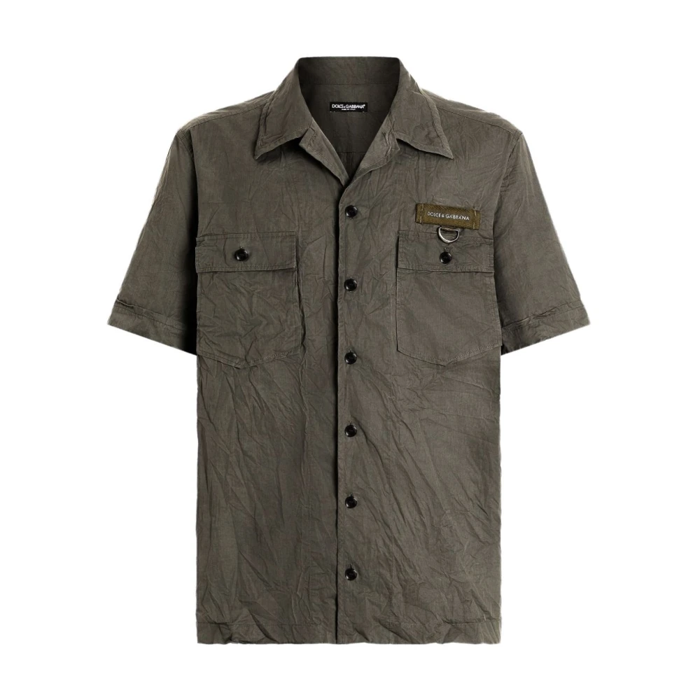 Dolce & Gabbana Men's Gray Shirts - Short Sleeve Shirts - Xl - Shirts
