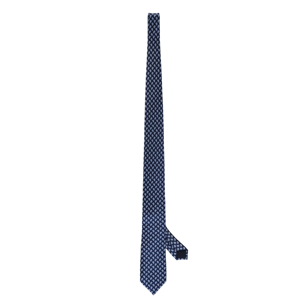 Corneliani Zijden Jacquard Stropdas Blue Heren