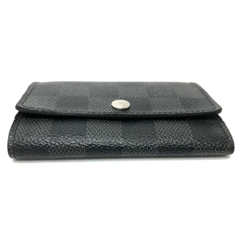 Louis Vuitton Vintage Pre-owned Cotton key-holders Black Dames