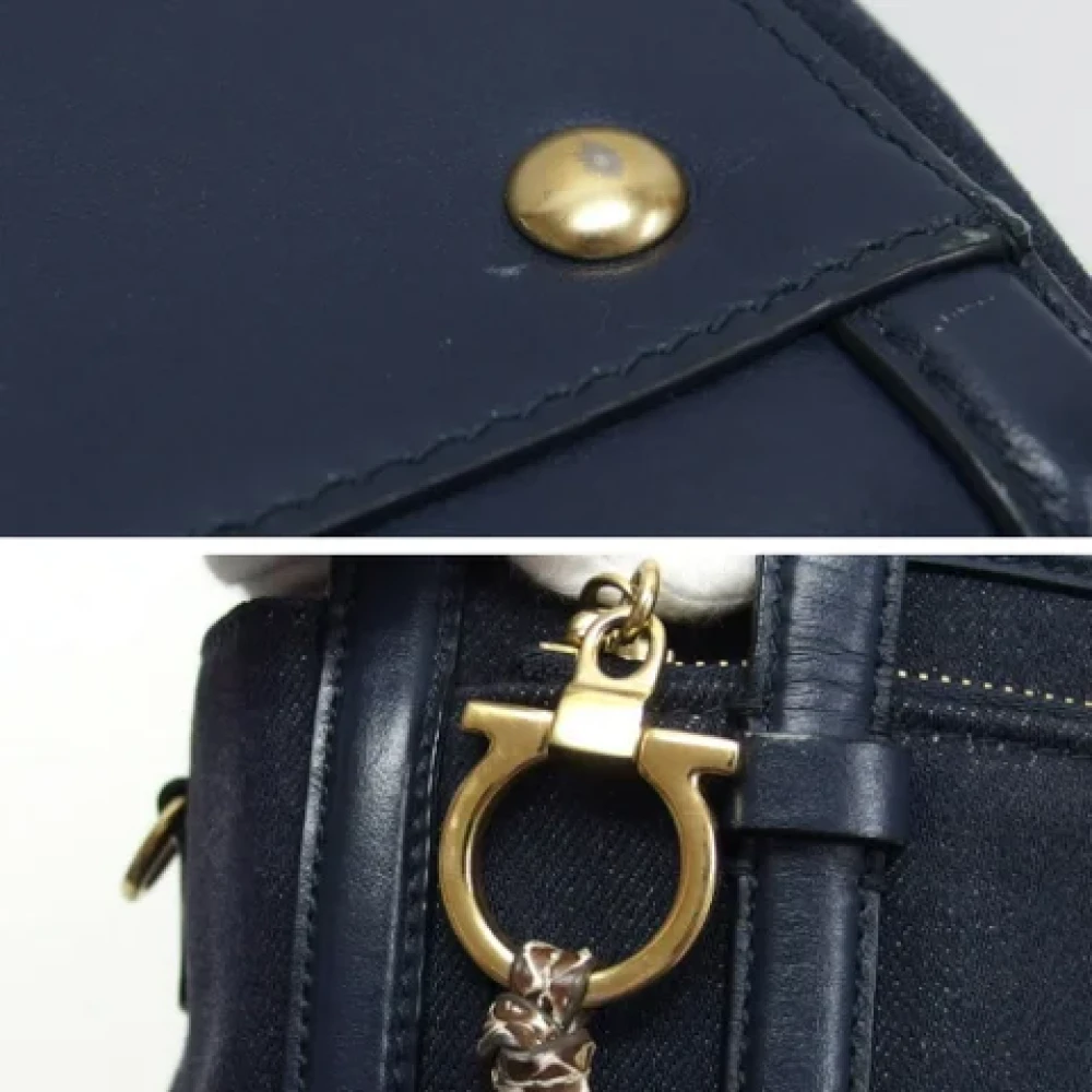 Salvatore Ferragamo Pre-owned Leather totes Blue Dames