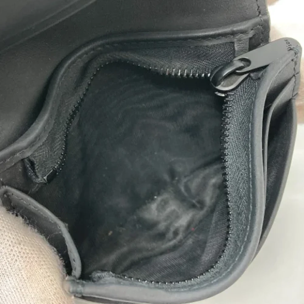 Dior Vintage Pre-owned Leather wallets Black Dames