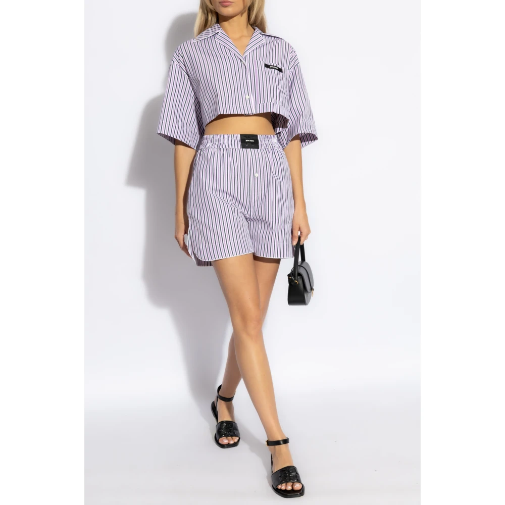 Palm Angels Gestreepte patroon shorts Multicolor Dames