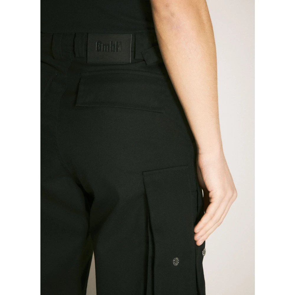 GmbH Wijde Broek met Klokbodemzakken Black Heren